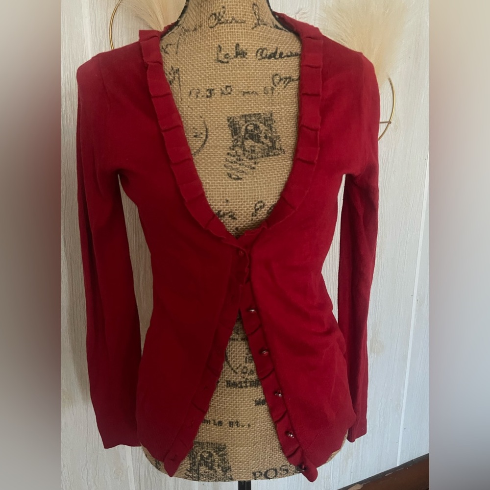 Ruffled Cardigan